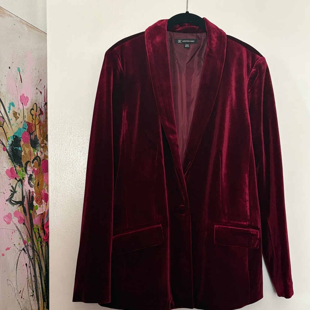 INC  
Velvet Blazer - Deep Burgundy - L
Velvet stretch leggings/pants - M